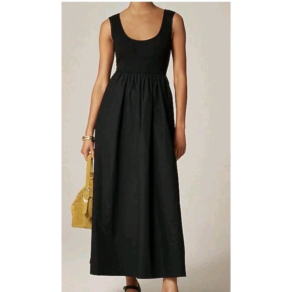 J.CREW Dresses & Skirts - J.Crew Scoopneck Mixy Dress Black Maxi Sleeveless CN606 Size M NWT $148